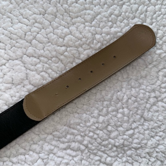 VTG Y2K leopard print black microsuede belt vintage made in USA size PM medium - Picture 4 of 9